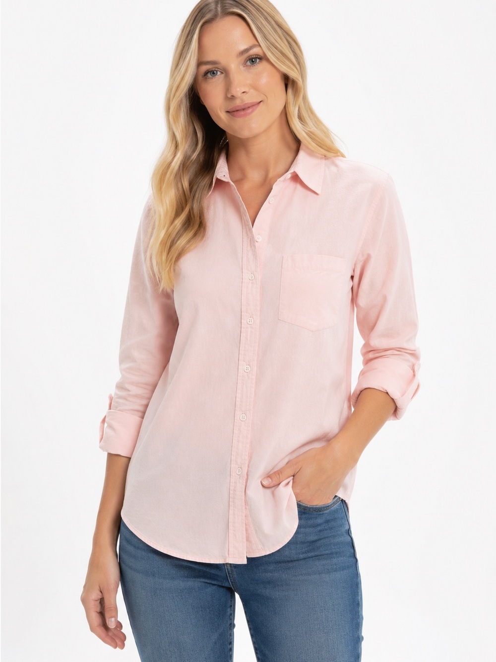 Athleta Soft Blush Button-Down Shirt